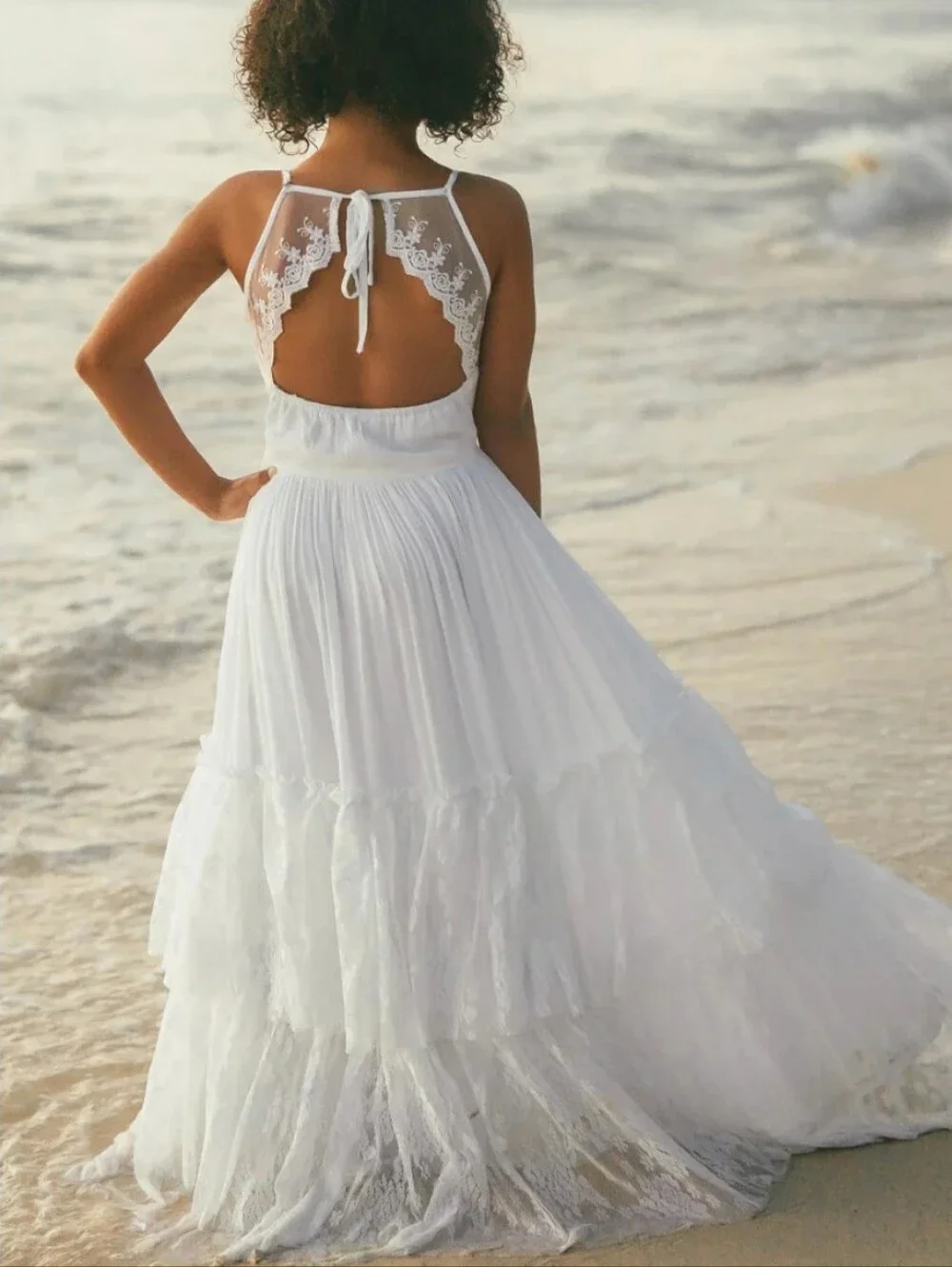Joyfolie Catrin Dress in White Girls' Sleeveless Lace Trim Party Dress Size 7